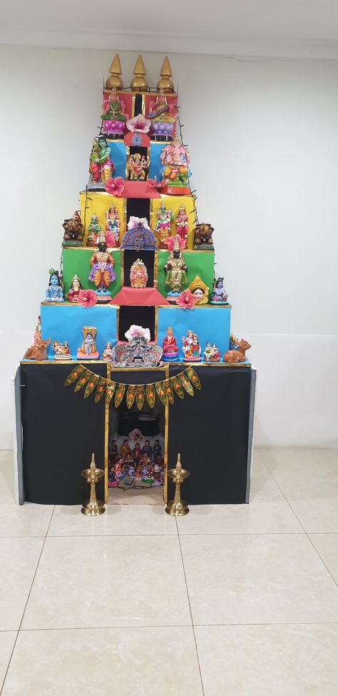 Golu Theme Ideas, Navratri Golu Decoration Ideas, Bommala Koluvu Ideas, Navarathri Golu Ideas, Golu Decoration Ideas, Golu Navaratri, Diy Golu Dolls, Navratri Ideas, Navratri Devi Images