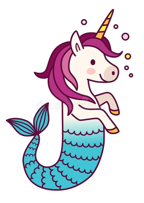 Easy Mermaid Drawing, Magical Creatures Fantasy, Unicorn Fish, Crea Cuir, Unicorn Drawing, Unicorn Mermaid, Mermaid Drawings, Unicorns And Mermaids, Cartoon Unicorn