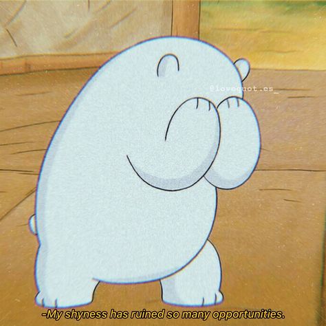 Ice Bear is shy😳❤ . . Follow @lovequot.es_ for more!🔔❤ . . _______________________________ #aesthetic #aestheticedit #aestheticquotes… Ice Bear Crying, We Bare Bears Ice Bear, Bare Bears Ice Bear, Bears Aesthetic, Ice Bear We Bare Bears, Pets Movie, We Bare Bears Wallpapers, Ice Bear, Ice Bears