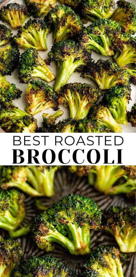 Best Roasted Broccoli, Oven Roasted Broccoli, Roasted Broccoli Recipe, Roasted Vegetable Recipes, Broccoli Recipe, Best Oven, God Mat, Roasted Broccoli, Veggie Side Dishes