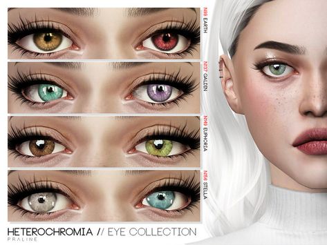 Pralinesims' Heterochromia // Eye Collection Sims 4 Different Colored Eyes, Sims 4 Cc Two Different Colored Eyes, Sims 4 Eyes Heterochromia, Sims 4 Heterochromia, Sims 4 Heterochromia Eyes, Sims 4 Cc Eyes Color, Heterochromia Eyes, Mods Sims 4, Sims 4 Cc Eyes