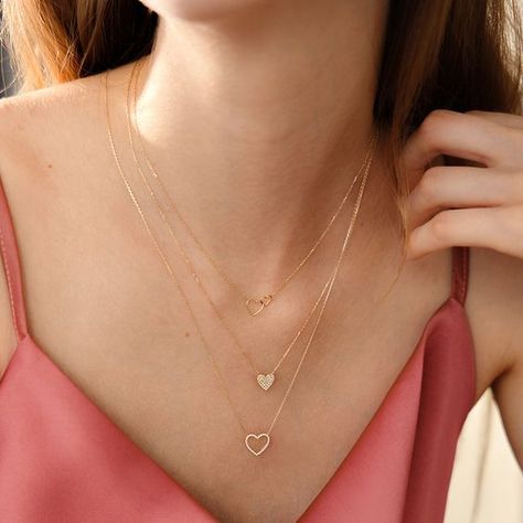 Heart Shaped Diamond Pendant, Pave Heart Necklace, Jewelry Closet, Mangalsutra Chain, Diamond Heart Necklace, Minimal Gold, Fancy Jewelry Necklace, Diamond Pendant Sets, 14k Yellow Gold Necklace