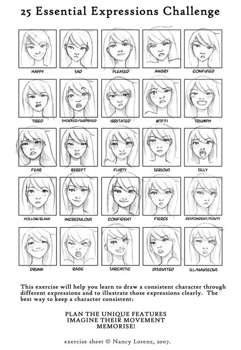 __25_expressions_challenge___ 25 Expressions Challenge, Facial Expressions Reference, Expressions Challenge, Pose Challenge, Expressions Reference, Expression Challenge, Drawing Faces, Drawing Expressions, Facial Expression