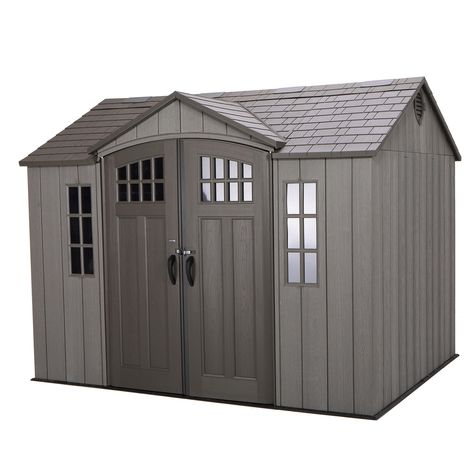 Lifetime 10' x 8' Rough Cut Outdoor Storage Shed - Sam's Club Suncast Storage Shed, Creative Storage Ideas, Plastic Storage Sheds, Decorative Shutters, Resin Sheds, Outdoor Shed, Range Buche, Outdoor Storage Shed, Steel Trusses