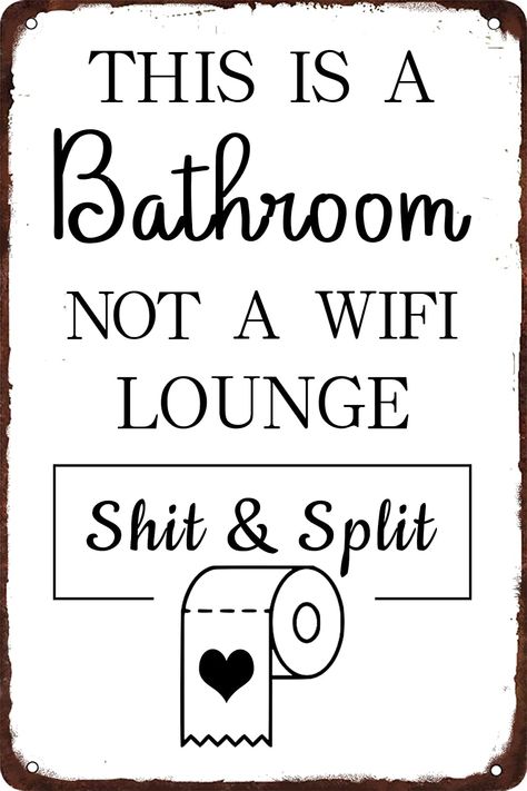 Toilet Humor Sign, Cute Bathroom Signs, Bathroom Etiquette, Funny Toilet Signs, Printable Bathroom Signs, Cat Scrapbook, Bathroom Wall Art Printables, Bathroom Quotes Funny, Toilet Door Sign