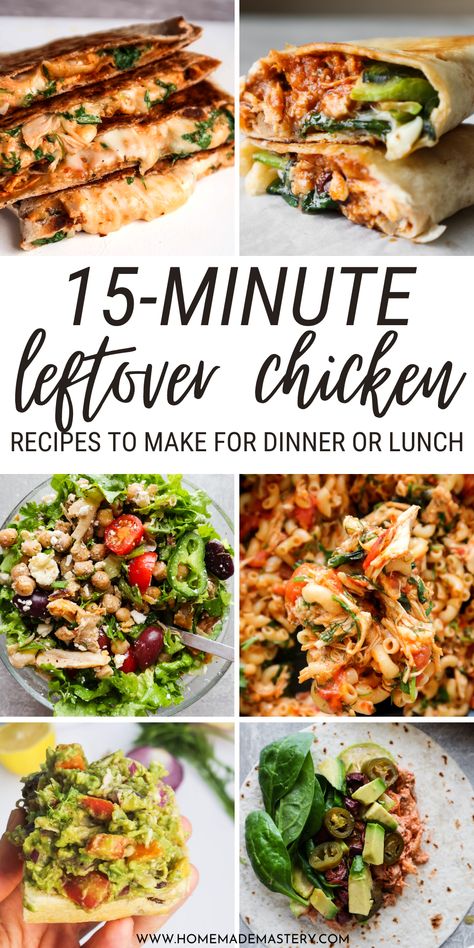 Recipes With Leftover Chicken, Easy Leftover Chicken Recipes, Leftover Chicken Recipe, Rotisserie Chicken Recipes Healthy, Leftover Chicken Recipes Easy, Rotisserie Chicken Recipes Leftover, Recipes To Make For Dinner, Braised Chicken Breast, Leftover Chicken Breast