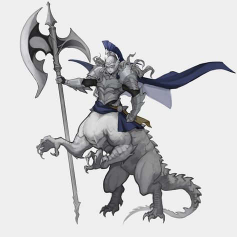 ArtStation - dragon knight, Kyou . Clenched Hand, Humanoid Dragon, Dragon Poses, Grey Theme, Blue Cape, Dragon Knight, Knight Art, Dragon Drawing, Fantasy Dragon