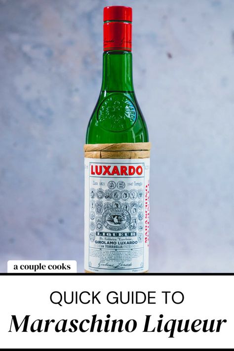 Here are the best Maraschino liqueur cocktails to make with a bottle! These classic cocktails look stunning and are full of flavor. #maraschino #liqueuer #cocktails #marschinococktails Cherry Liqueur Cocktails, Martinez Cocktail, Friday Cocktails, Liqueur Cocktails, Hemingway Daiquiri, Maraschino Liqueur, Aviation Cocktail, A Couple Cooks, Gin Liqueur