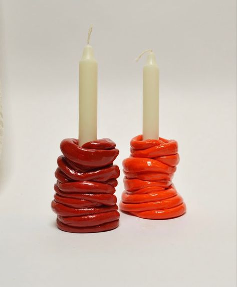 Homemade Clay Candle Holders, Air Dry Clay Ideas Candle Holders, Clay Holders Ideas, Air Clay Candle Holder, Clay Crafts Candle Holders, Functional Clay Ideas, Candle Holders Clay, Air Dry Clay Candle Holder, Ceramics Candle Holder