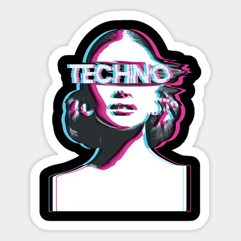 Raver Tshirt Techno -- Choose from our vast selection of stickers to match with your favorite design to make the perfect customized sticker/decal. Perfect to put on water bottles, laptops, hard hats, and car windows. Everything from favorite TV show stickers to funny stickers. For men, women, boys, and girls. Techno Stickers, Techno Tshirt, Lebron James Art, Micro Realism, Techno Rave, 90s Rave, Baggy T-shirt, Music Symbols, Pink Floyd