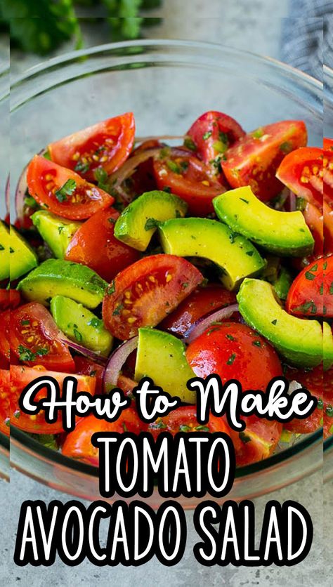 Avocado Red Onion Tomato Salad, Avocado And Tomato Salad Recipes, Chicken Avocado Tomato Salad, Avacodo Tomato Salad, Avocado Tomatoes Salad, Tomatoes And Avocado Salad, Avacacado Salads, Avocado Onion Tomato Salad, Tomatoe Avocado Salad Healthy