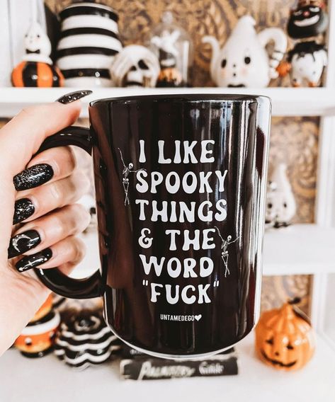 All Posts • Instagram Spooky Things, F Word, Goth Home, Goth Home Decor, Halloween Coffee, Fall Halloween Decor, Halloween Mug, Halloween Spooky, Phoenix Az