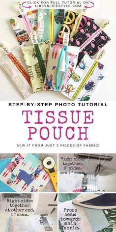 Easy Quick Sewing Projects Simple, Christmas Sewing Gifts For Friends, Sew Tissue Pouch, Diy Small Fabric Projects, Sewing Teacher Gifts Ideas, Teacher Sewing Projects, Sewing Gifts For Coworkers, Sewing Small Gifts, Sewing Gifts For Teachers