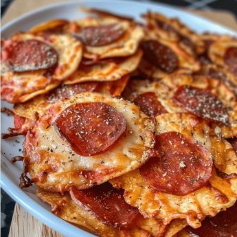 If you’re looking for a fun and tasty snack ... Football Snacks Appetizers Easy Healthy, Easy Pizza Appetizers For A Party, Pizza Chips Recipe, Pizza Dough Appetizers Ideas, Bariatric Snack Ideas, Pepperoni Snacks, Easy Salty Snacks, Pizza Appetizers Easy, Pepperoni Appetizers