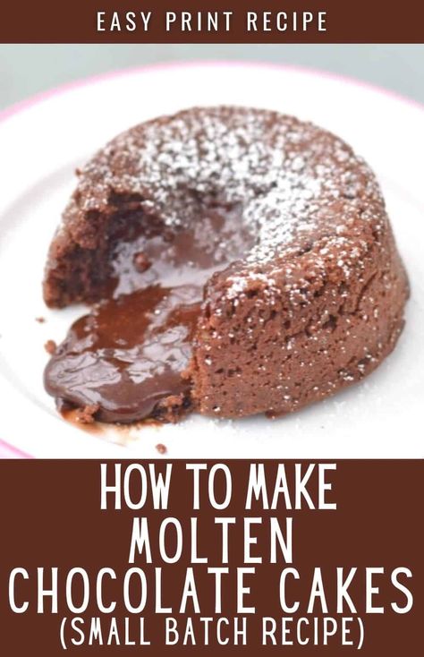 Lava Cake Recipe Easy, Molten Lava Cakes Recipe, Chocolate Lava Cake Recipe, Molten Cake, Molten Chocolate Lava Cake, Lava Cake Recipes, Low Carb Brownies, Cake Cafe, Recipe Tutorial