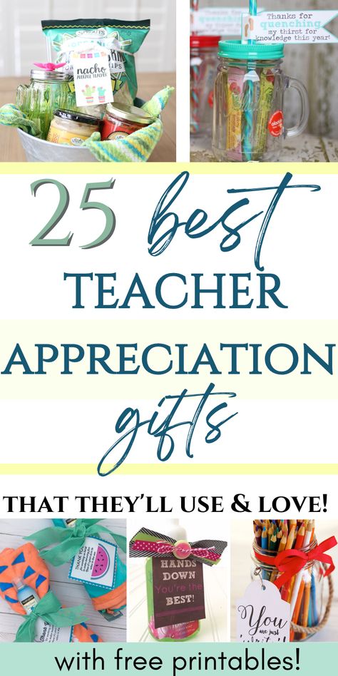 The Best Teacher Gifts, Homemade Gift For Teacher, Thank You Basket For Teacher, Teacher Appreciation Gifts On A Budget, Easy Cheap Teacher Appreciation Gifts, Teachers Week Gifts, Teachers Gift Basket, Affordable Teacher Appreciation Gifts, Thank You Gift To Teacher