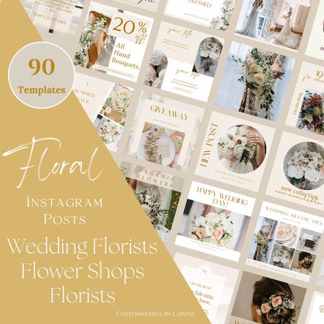 Florist Social Media Post, Florist Social Media, Flower Shop Wedding, Wedding Social Media, Wedding Planning Business, Media Kit Template, Wedding Social, Flower Shops, Flower Store