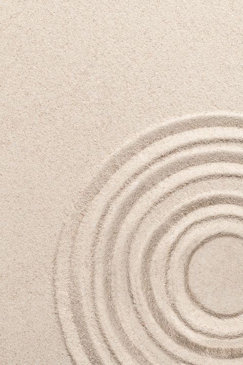 Circle zen sand background in mindfulness concept | free image by rawpixel.com / Chanikarn Thongsupa Yoga Aesthetic Inspiration, Zen Sand, Zen Aesthetic, Sand Background, Sand Texture, Sand Textures, Pottery Painting Designs, Organic Design, Beige Aesthetic