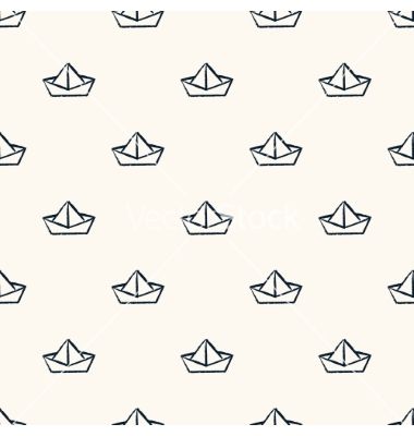 Boat Vector, Paper Boats, Wallpaper Seamless, Origami Boat, Conversational Prints, Nautical Pattern, Paper Boat, A Pattern, Cute Pattern