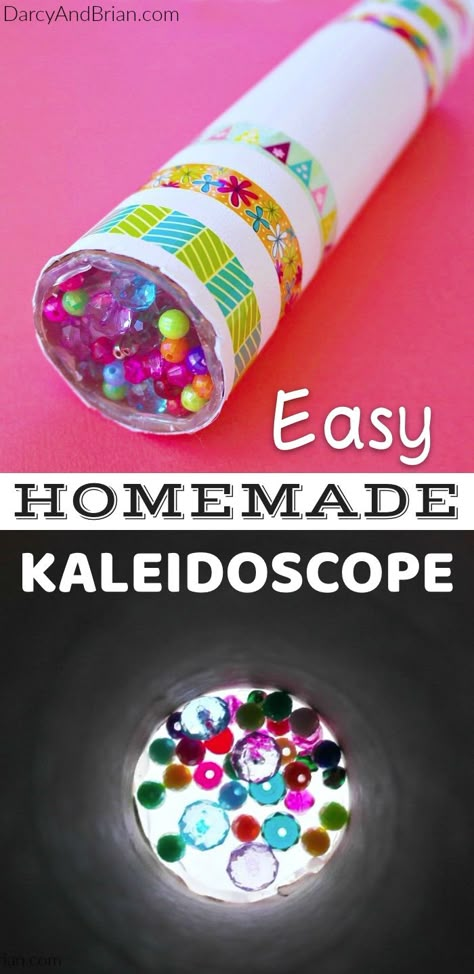 Kaleidoscope Craft Preschool, What To Do With Paper Towel Tubes, Cardboard Crafts Preschool, Crafts With Paper Towel Tubes, Family Fun Crafts, How To Make A Kaleidoscope Kids, Kaliedescope Diy For Kids, Cardboard Tubes Crafts, Crafts With Beads For Kids