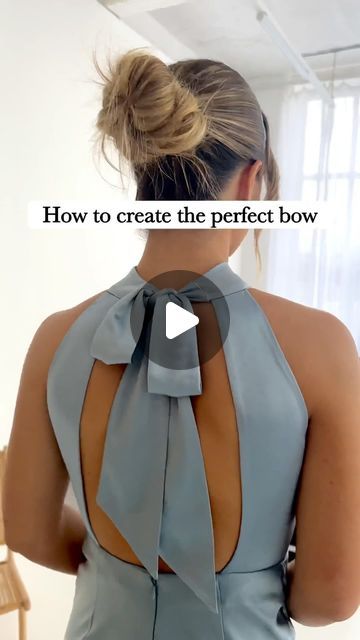 Six Stories on Instagram: "A little tutorial from Sasha on how to tie the perfect bow🎀Make sure you save this reel for later" How To Tie The Perfect Bow On Clothes, How To Tie A Belt On A Dress Bow, How To Tie Straps On A Dress, How To Tie A Cute Bow On Dress, How To Make Bow On Dress, Tie A Bow Belt, Perfect Bow Tutorial Clothes, Tie A Flat Bow, Tie A Pretty Bow