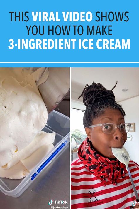 This TikTok video explains how to make easy ice cream! You'll need heavy cream, sweetened condensed milk, and a flavoring like vanilla. #3ingredient #icecream #viralvideo #makingicecream Chocolate Caramel Cheesecake, 3 Ingredient Ice Cream, Ice Cream Bread, Kitchen Life Hacks, Easy Ice Cream, Caramel Cheesecake, Make Ice Cream, Whipping Cream, Chocolate Syrup