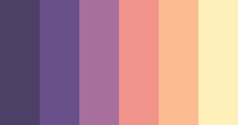 Violet Name, Peach Color Palette, Purple Hex, Peach Color Palettes, Purple And Peach, Purple Names, Vtuber Design, Hexadecimal Color, Lavender Orange