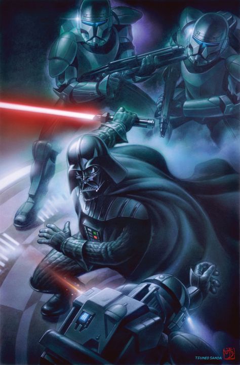 Nerd Core, Star Wars Illustration, Darth Vader Star Wars, Anakin Vader, Star Wars Canon, Ralph Mcquarrie, Battle Droid, Vader Star Wars, Star Wars Concept Art