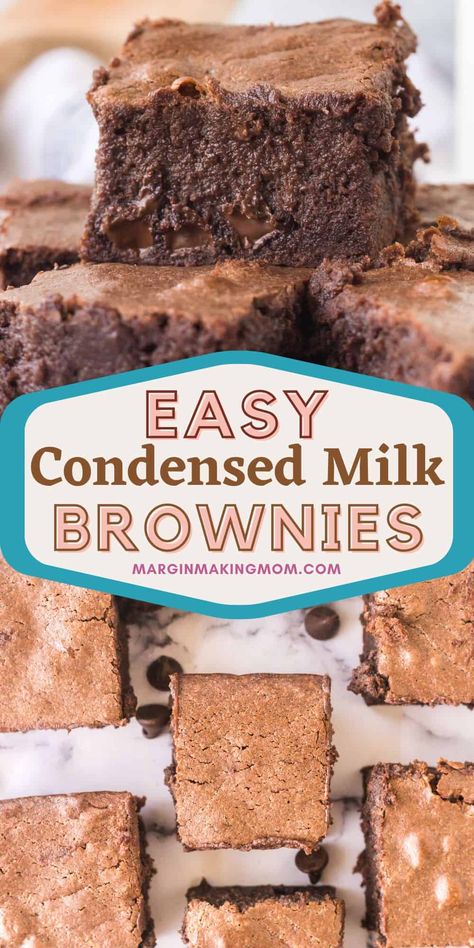 Brownie Recipes Milk Chocolate, Sweetened Condensed Milk Brownie Recipes, Fudgy Condensed Milk Brownies, Sweetened Condensed Brownies, Condensed Coconut Milk Recipes Desserts, Brownie Mix And Sweetened Condensed Milk, Chocolate Condensed Milk Cake, Brownies With Evaporated Milk, Brownies With Eagle Brand Milk