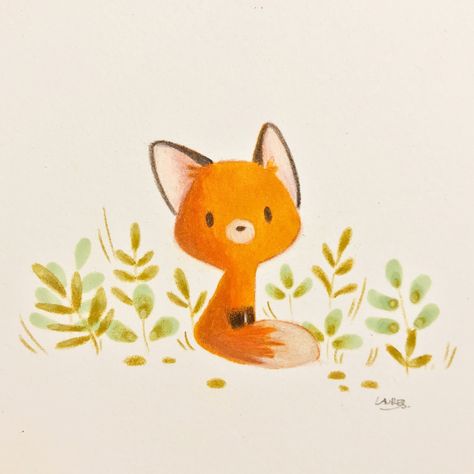 Little fox and girl on Behance Cute Fox Drawing, Fox Drawing, Fox Illustration, Oita, Fox Art, Cute Fox, 6k Followers, Cute Animal Drawings, Kawaii Drawings