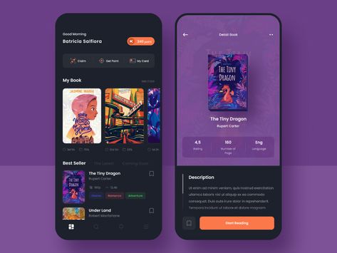 Book App Design, Manga Tracker, Book App Ui, Library App, Ui Website, App Design Layout, Card Ui, Ux Inspiration, Desain Ui