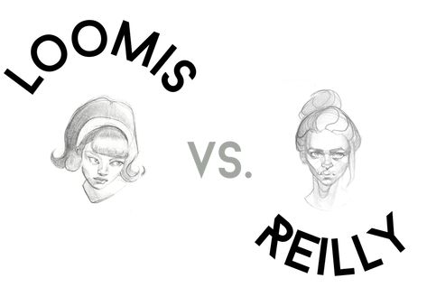 Loomis Vs. Reilly Method for Portrait Drawing Andrew Loomis Anatomy, Portrait Drawing Steps, Loomis Method Side View, Loomis Method Front View, Lumis Method Of Drawing, Loomis Method Head Step By Step, Loomis Method Head, Reilly Method, Drawing A Portrait