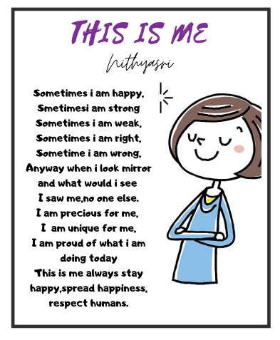 THIS POEM IS ABOUT ME HOW I MOTIVATE MYSELF OR HOW I MAKE MYSELF HAPPY I AM POSTING POEMS TO MAKE YOU ALL GUYS MOTIVATED .YOU CAN ALSO FOLLOW ME ON BLOGGER { ammucraftypoems} Rhyming Poems About Myself, How To Make Poems, Poster About Myself, All About Myself Activities, How To Make Myself Happy, Quotes On Myself, All About Me Poem, About Myself Quotes, About Me Essay