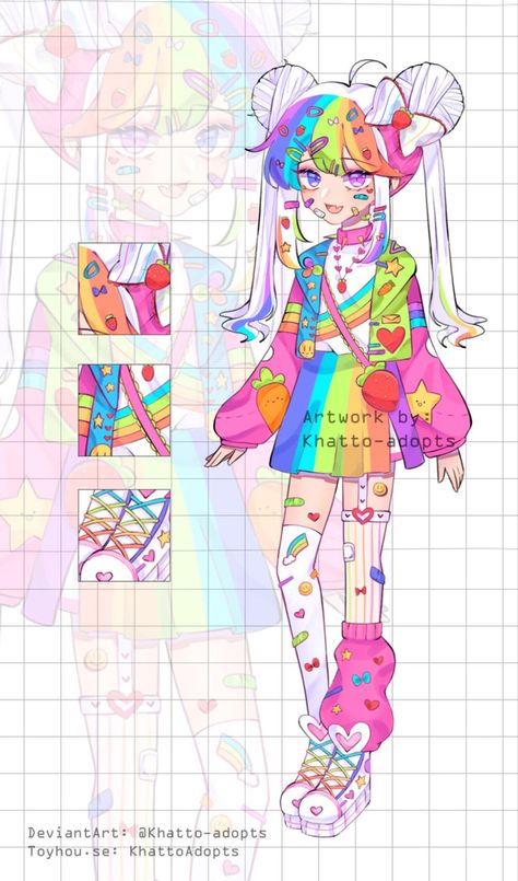 Decora Fashion Drawing, Harajuku Drawing, Harajuku Fashion Decora, Harajuku Art, Decora Girl, Decora Art, My Drawing Style, Cute Japanese Fashion, Decora Fashion