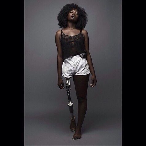 beautiful brown bronze & brave  Black woman with prosthetic The Blacker The Berry, Body Reference Poses, Poses References, Body Poses, Woman Standing, Pose Reference Photo, 인물 사진, Black Is Beautiful, True Beauty