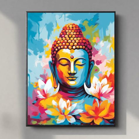 EternalArtDesignsCo - Etsy UK Buddha Canvas Art, Boho Art Painting, Buddha Drawing, Buddha Painting Canvas, Buddha Canvas, Buddha Art Drawing, Buddha Artwork, Buddha Art Painting, Elegant Wall Art