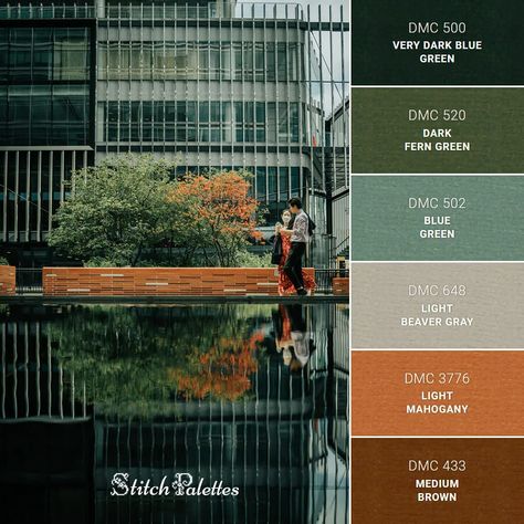 Stitch Palettes, Stitch Colors, Green Apartment, Grey Interior Design, Brown Color Schemes, Palette Design, Color Pallete, Brown Color Palette, Green Color Schemes