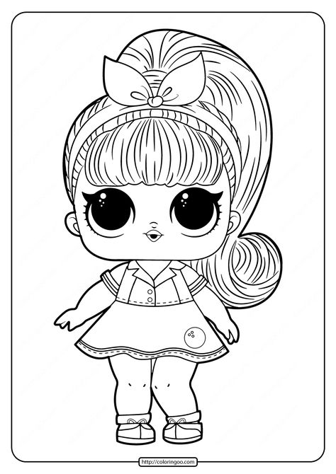 Printable LOL Doll Coloring Pages for Free. High quality free printable pdf coloring, drawing, painting pages and books for adults... Lol Doll Printable, Coloring Pages Lol, Lol Dolls Drawing, Lol Painting, Lol Surprise Coloring Pages Printables, Lol Colouring Pages, Lol Coloring Pages Free Printable, Coloring Pages Lol Surprise, Lol Doll Coloring Pages Free Printable