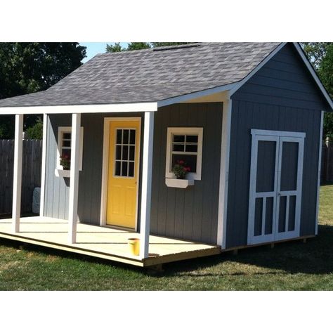 My cute shed with a porch | yard | Pinterest | Sheds, Porches and ... Small Shed Plans, Diy Storage Shed Plans, Shed With Porch, Pool Shed, Diy Storage Shed, Wood Shed Plans, Build Your Own Shed, Shed Construction, Firewood Shed