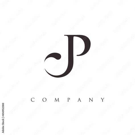 Jp Logo Design Letter, Jp Monogram, Jp Logo, Dp Logo, P Logo Design, Letter Art Design, Logo Desing, Initials Logo Design, Monogram Logo Design