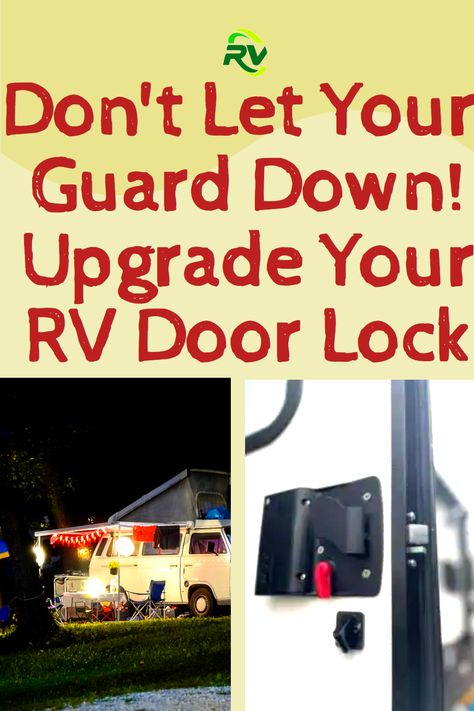 Yes, RV campground crime is a real thing. In fact, it’s been on the rise for several years. In the 2018 Investigative Services Branch of the National Park Service, the NPS reported almost 600 total crime cases. But before I dive into my RV lock upgrade, here are my 3 K.I.S.S. Commandments of RV Door Security. Follow these basic rules, and you’re 50% of the way to a safe RV already! By the way, this article is really about how to keep people out of your RV...click through for more. Rv Security Ideas, Rv Security, Rv Inspiration, Camper Reno, Rv Door, Camping 101, Camper Hacks, Letting Your Guard Down, Camping Hacks Diy