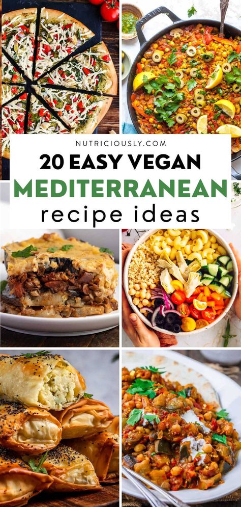 Vegan Mediterranean Recipes, Mediterranean Vegetarian Recipes, Mediterranean Diet Recipes Breakfast, Vegan Mediterranean, Mediterranean Recipes Healthy, Mediterranean Diet Recipes Dinners, Vegan Greek, Fattoush Salad, Easy Mediterranean Diet Recipes