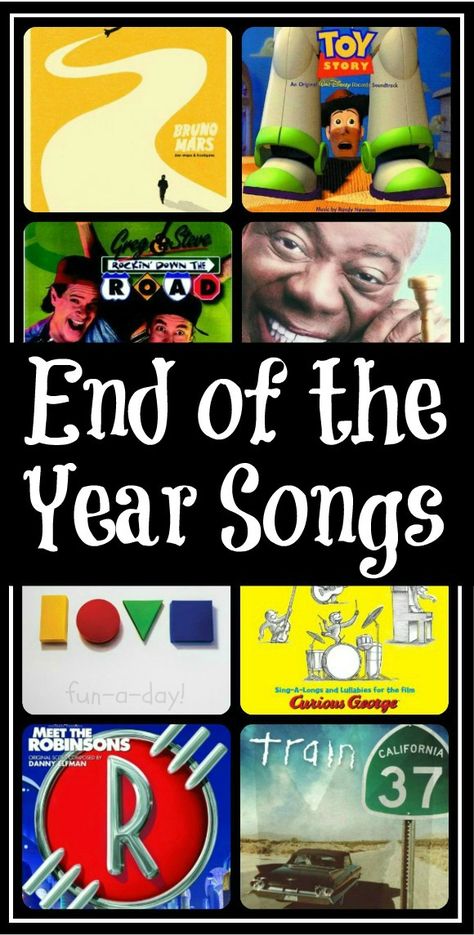 End of the Year Songs {A Preschool Playlist} -- 20 hand-picked songs for use at the end of the school year!  Appropriate for preschoolers, kindergartners, and home schoolers, alike (even older ages)!  Great for end of the year ceremonies, programs, and graduations! Preschool Graduation Songs, Kindergarten Graduation Songs, Graduation Songs, Kindergarten Songs, Pre K Graduation, School Songs, Preschool Music, Preschool Graduation, Concept Ideas