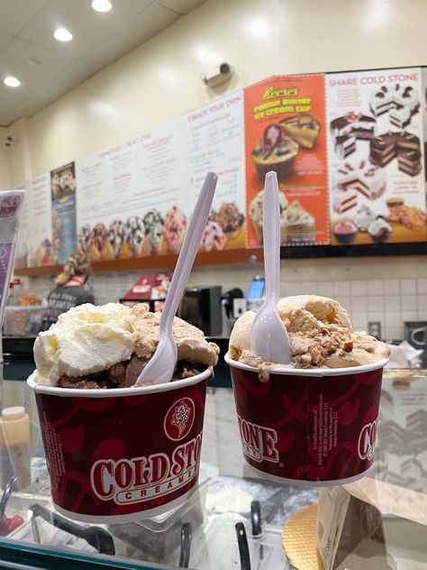 Coldstone Ice Cream Aesthetic, Ice Cream Job Aesthetic, Coldstone Ice Cream, Cold Stone Ice Cream, 2nd Semester, Chips Snacks, Fruit Chip, Cold Stone Creamery, Cold Stone