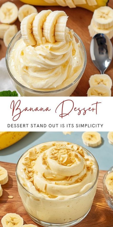 Creamy Banana Dessert Ingredients: 3 ripe bananas: The star of the dessert, providing natural sweetness and a creamy base. 40 g (2 tbsp) butter: Adds richness and depth of flavor, helping to meld the ingredients together. 1 tbsp lemon juice: Enhances the banana flavor while preventing the bananas from browning. #Banana #Dessert Recipes From Bananas, Desserts With Old Bananas, Banana Marshmallow Desserts, 5 Banana Recipes, Banana Desserts With Ripe Bananas, No Bake Banana Desserts, What To Do With Bananas Going Bad, How To Use Up Bananas, Over Ripe Bananas What To Do With