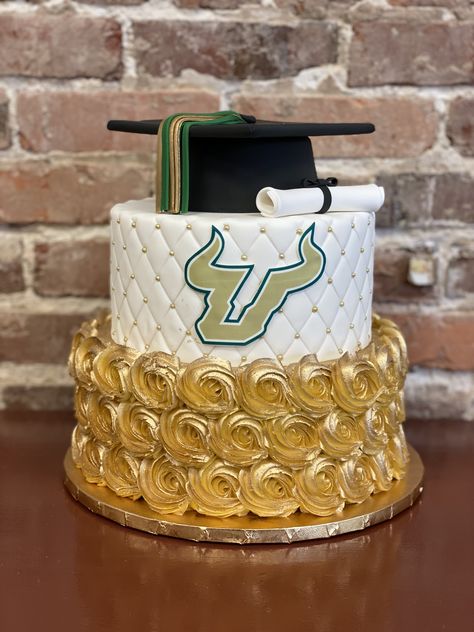 Usf Graduation Party, Usf Graduation, Graduation Party Cake, Graduation Party Centerpieces, Graduation Cake, Party Inspo, Graduation Photo, Graduation Cakes, Graduation Ideas