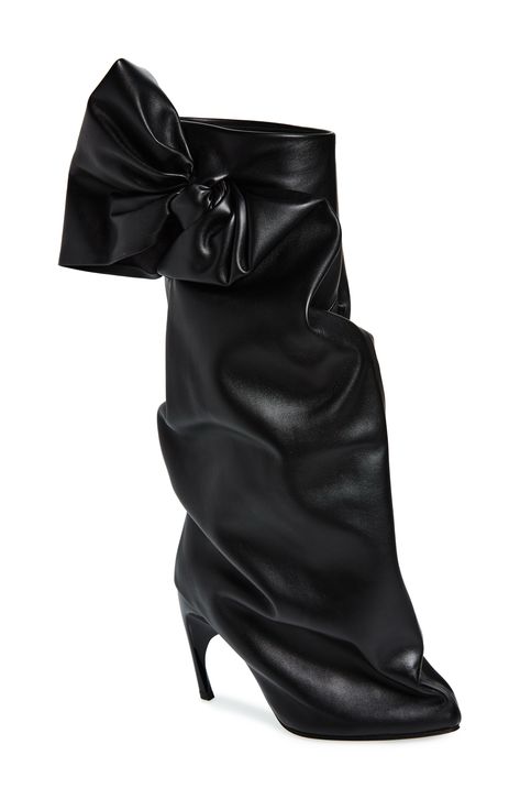 Alexander McQueen Armadillo Bow Boot available at #Nordstrom Almond Toe Boots, Mcqueen Shoes, Alexander Mcqueen Shoes, Virtual Wardrobe, Bow Boots, City Dress, Solid & Striped, Summer Beach Wear, Ballet Flat Shoes