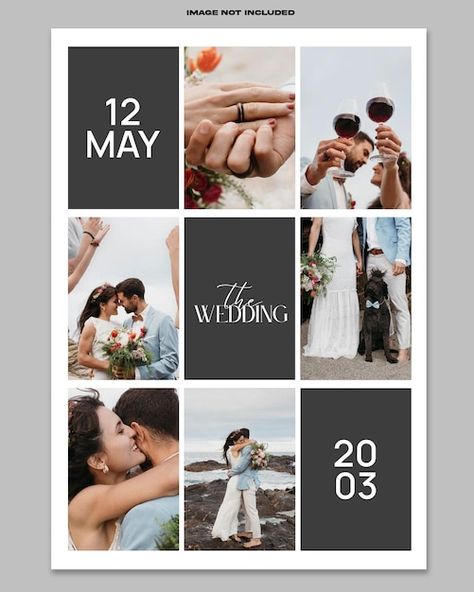 Wedding Flyer, Wedding Photography Album Design, Wedding Photo Collage, Invitation Poster, Collage Gift, Wedding Poster, Foto Wedding, Photo Collage Gift, Wedding Posters