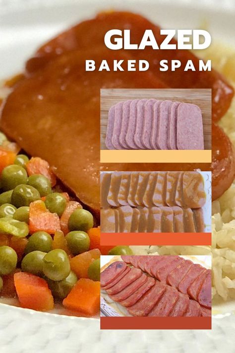 Baked Spam recipe with an easy homemade glaze. A four ingredient recipe for a main dish ready in about 30 minutes. Baked Spam Recipes, Baked Spam, Homemade Glaze, Spam Recipes, Luncheon Meat, Canned Meat, Three Ingredient, All Love, Week Meal Plan