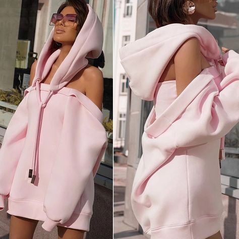 Plain Color Women Hoodies Fitness Hooded Dress Casual Hollow Out Cold Shoulder Oversize Sweatshirt Detachable Hat Workout Wear https://m.alibaba.com/product/1600169389147/Plain-Color-Women-Hoodies-Fitness-Hooded.html?__sceneInfo={"cacheTime":"1800000","type":"appDetailShare"} Oversize Sweatshirt, Women Hoodies, Hooded Dress, Boho Style Dresses, Off Shoulder Sweater, Sweatshirt Women, Winter Hoodies, Fashion Seasons, Cozy Fashion